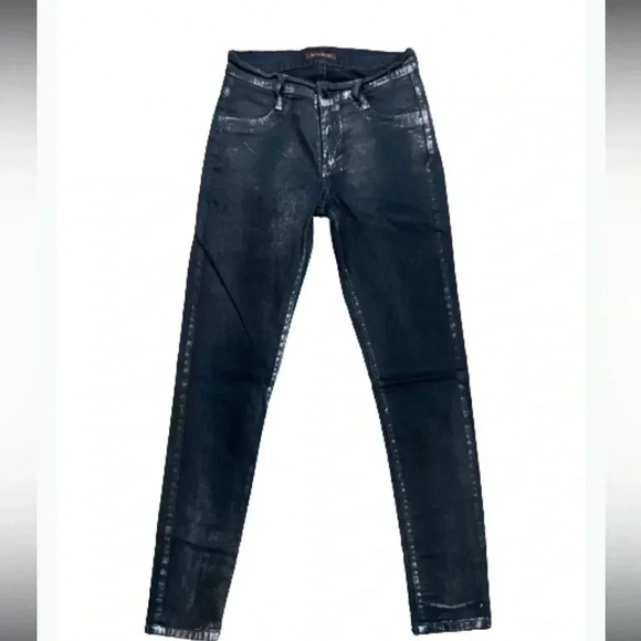- JAMES JEANS TWIGGY BLACK & SILVER  FLAKE SHIMMER SKINNY WOMENS SIZE 28 SMALL - Picture 1 of 12